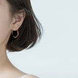 925 Silver OL Style Round Hoop Earrings Women Girls