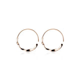 925 Silver OL Style Round Hoop Earrings Women Girls