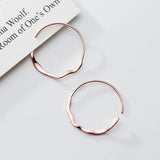 925 Silver OL Style Round Hoop Earrings Women Girls