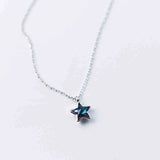 MloveAcc 925 Silver Star Pendant Necklaces for Women Girls
