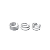 MloveAcc 925 Silver 2/3 Layers Ear Cuff Clip Earrings