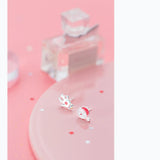 925 Sterling Silver Elk Santa Claus Chrismas Earring Stud for Women Girls Child