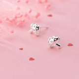 MloveAcc 925 Silver Mushroom Stud Earrings for Women Girls Statement Jewelry