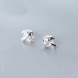 MloveAcc 925 Silver Mushroom Stud Earrings for Women Girls Statement Jewelry