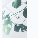 MloveAcc 925 Silver Earrings Green Crystal Drop Ear Line Fine Jewelry