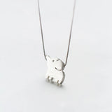 MloveAcc 925 Silver Elephant Pendant Necklaces for Women