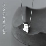 MloveAcc 925 Silver Elephant Pendant Necklaces for Women
