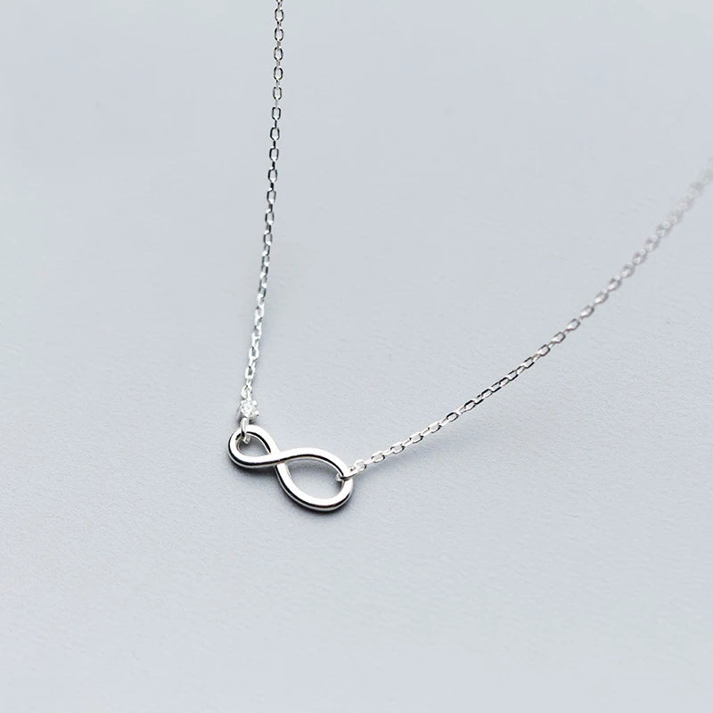 MloveAcc 925 Silver Infinity Love Pendant Necklace for Women