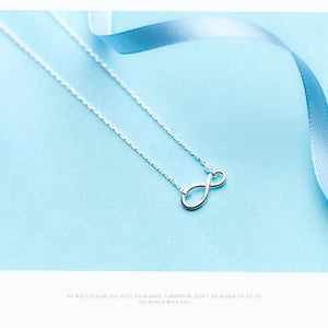 MloveAcc 925 Silver Infinity Love Pendant Necklace for Women