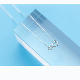 MloveAcc 925 Silver Infinity Love Pendant Necklace for Women