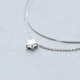 925 Silver Anklet Chain Star Charm Double Layer Foot Jewelry