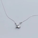 Galaxy Series Clear CZ Planet Pendant Necklace for Women