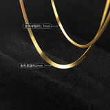 MloveAcc 925 Silver Blade Chain Flat Snake Necklace Choker Women Sexy Necklace