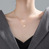 925 Silver Snowflake Pendant Necklace for Women Girls Daughter