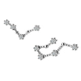 MloveAcc 925 Silver Lucky Constellation Stud Earrings Zirconia