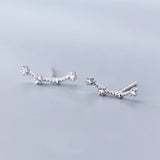 MloveAcc 925 Silver Lucky Constellation Stud Earrings Zirconia