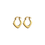 MloveAcc 925 Silver Women Earrings Hoop Square Shape S925 Ear Earrings