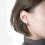 925 Silver Layered Waved Circle Hoop Earrings for Women