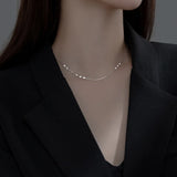 MloveAcc 925 Silver Peach Heart Choker Necklace Women Jewelry Gift