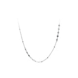 MloveAcc 925 Silver Peach Heart Choker Necklace Women Jewelry Gift