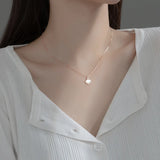 MloveAcc 925 Sterling Silver Shell Pendant Necklace Statement for Women