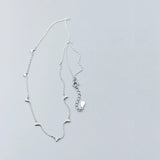 MloveAcc CZ Charm Triangle Chain Necklace Women Chocker Necklaces Jewelry