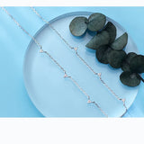 MloveAcc CZ Charm Triangle Chain Necklace Women Chocker Necklaces Jewelry