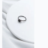 MloveAcc 925 Silver Spider Ring Women Opening Adjustable Halloween Gift