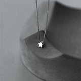 925 Silver Star Charm Pendant Necklace for Women