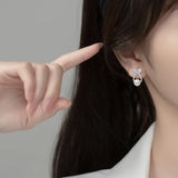 MloveAcc 925 Sterling Silver Round Women Dangle Earrings