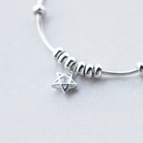 MloveAcc 925 Silver Zircon Star Charm Bracelet Women Beands Bangles