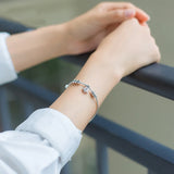 MloveAcc 925 Silver Zircon Star Charm Bracelet Women Beands Bangles