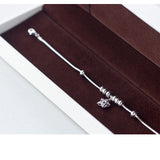MloveAcc 925 Silver Zircon Star Charm Bracelet Women Beands Bangles