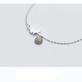 MloveAcc Sterling Silver Cat Charm Bracelet Women Fine Jewelry