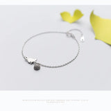 MloveAcc Sterling Silver Cat Charm Bracelet Women Fine Jewelry