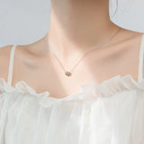 MloveAcc Colorful Tube Necklace 925 Silver Wedding Jewelry