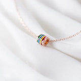 MloveAcc Colorful Tube Necklace 925 Silver Wedding Jewelry