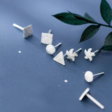 MloveAcc 925 Silver Star Cross Heart Stud Earrings for Women