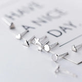 MloveAcc 925 Silver Star Cross Heart Stud Earrings for Women