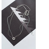 MloveAcc 925 Silver Pendant Necklace Double Layer Choker