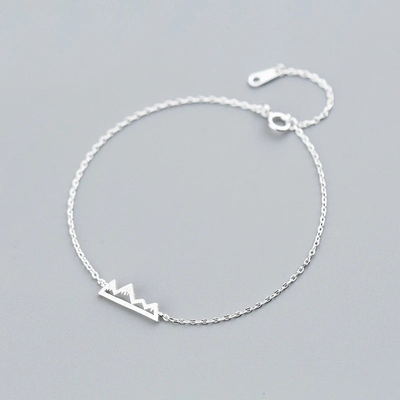925 Silver Snow Mountain Bracelets for Women