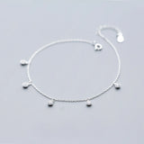 MloveAcc 925 Silver Minimalism Chain Bracelet Anklet