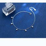 MloveAcc 925 Silver Minimalism Chain Bracelet Anklet