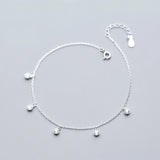 MloveAcc 925 Silver Minimalism Chain Bracelet Anklet