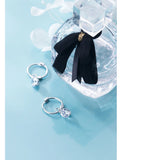 MloveAcc 925 Silver CZ Hoop Earrings Crystal Jewelry