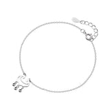 925 Silver Longevity Lock Anklet Bracelet for Women