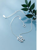 925 Silver Longevity Lock Anklet Bracelet for Women