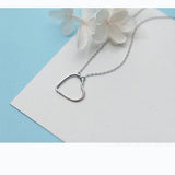 925 Silver Heart Pendant Necklace for Women Choker