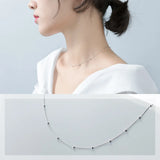 MloveAcc 925 Sterling Silver Beads Necklace Chain
