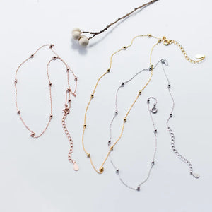 MloveAcc 925 Sterling Silver Beads Necklace Chain